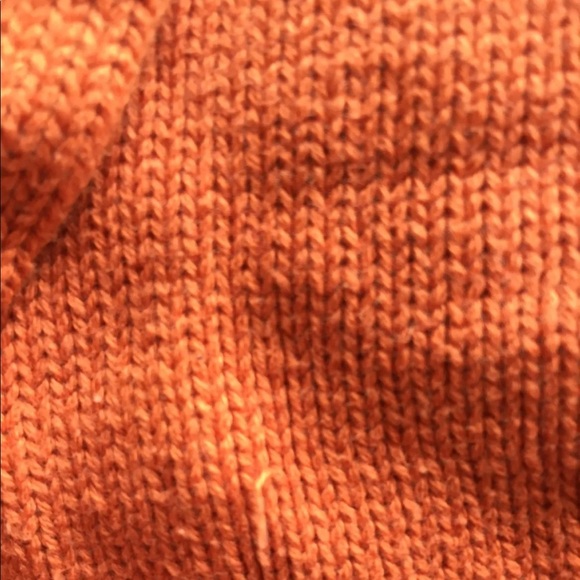 VTG Bill Blass Men Sweater Chunky Medium Orange Cotton Half Zip Long Sleeve - Picture 2 of 13